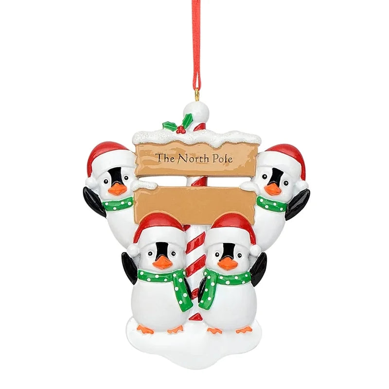 Christmas Cartoon Style Bear Snowman Resin Indoor Party Festival Hanging Ornaments
