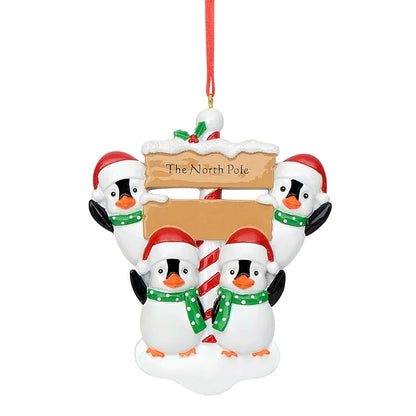 Christmas Cartoon Style Bear Snowman Resin Indoor Party Festival Hanging Ornaments