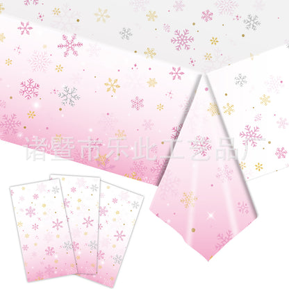 3 Pieces Christmas Tablecloth Holiday Party Tablecloth Christmas Tree Tablecloth Red And Green Christmas Theme Tablecloth Table Cover