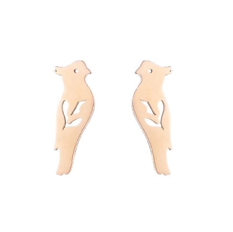 1 Pair Minimalist Animal Plating 304 Stainless Steel 18K Gold Plated Ear Studs