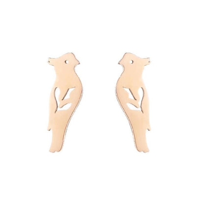 1 Pair Minimalist Animal Plating 304 Stainless Steel 18K Gold Plated Ear Studs