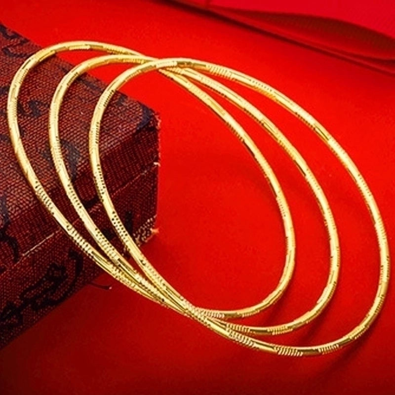 Minimalist Geometric Copper Gold Plated Bangle 1 Piece