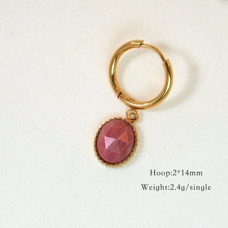 6 Pieces Minimalist Classic Style Heart Shape Plating Inlay 304 Stainless Steel Rhinestones Drop Earrings