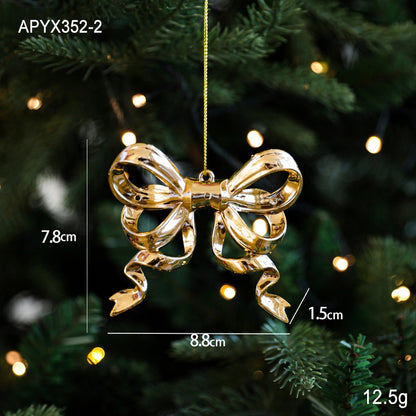 Christmas Elegant Lady Pastoral Star Elk Plastic Holiday Banquet Hanging Ornaments Decorations Hanging Ornaments