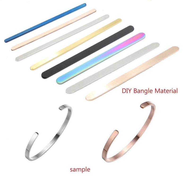 Minimalist Solid Color 304 Stainless Steel Bangle In Bulk
