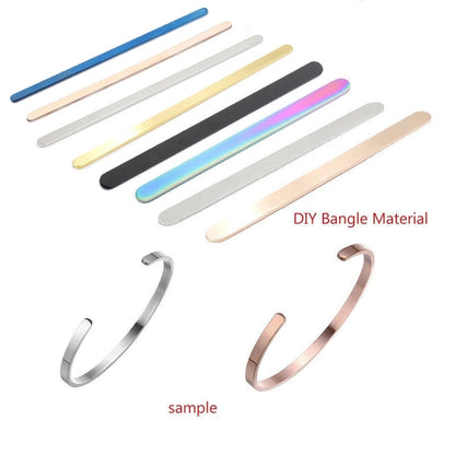 Minimalist Solid Color 304 Stainless Steel Bangle In Bulk