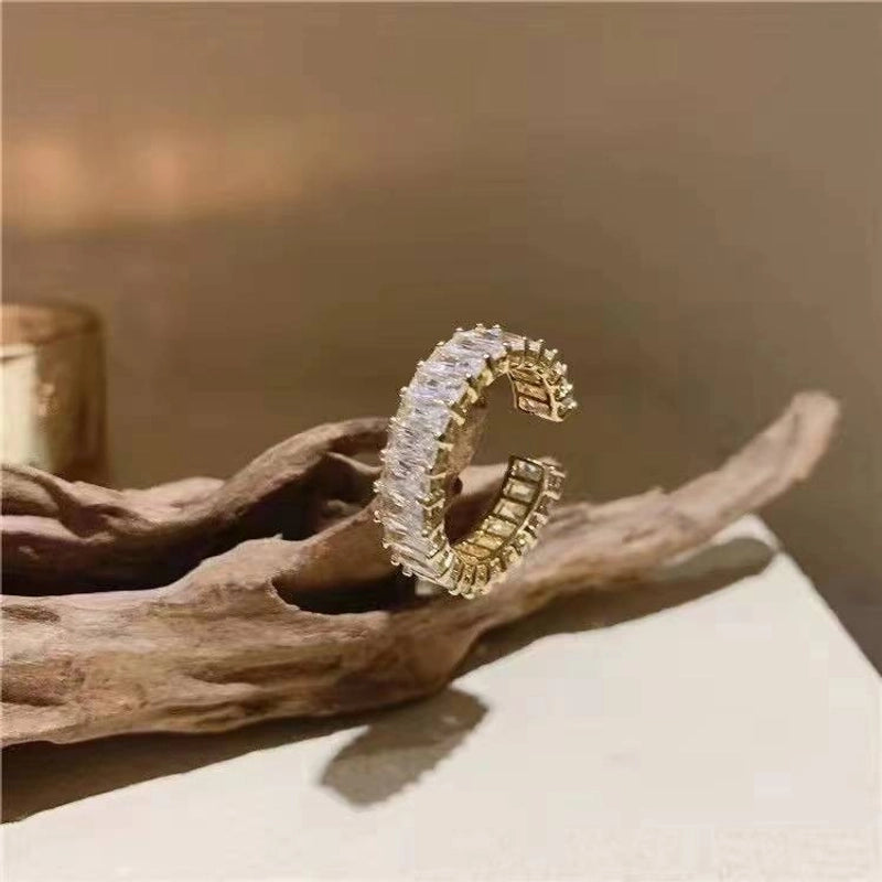 Minimalist Butterfly Copper Butterfly Inlay Zircon Open Ring