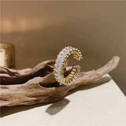 Minimalist Butterfly Copper Butterfly Inlay Zircon Open Ring