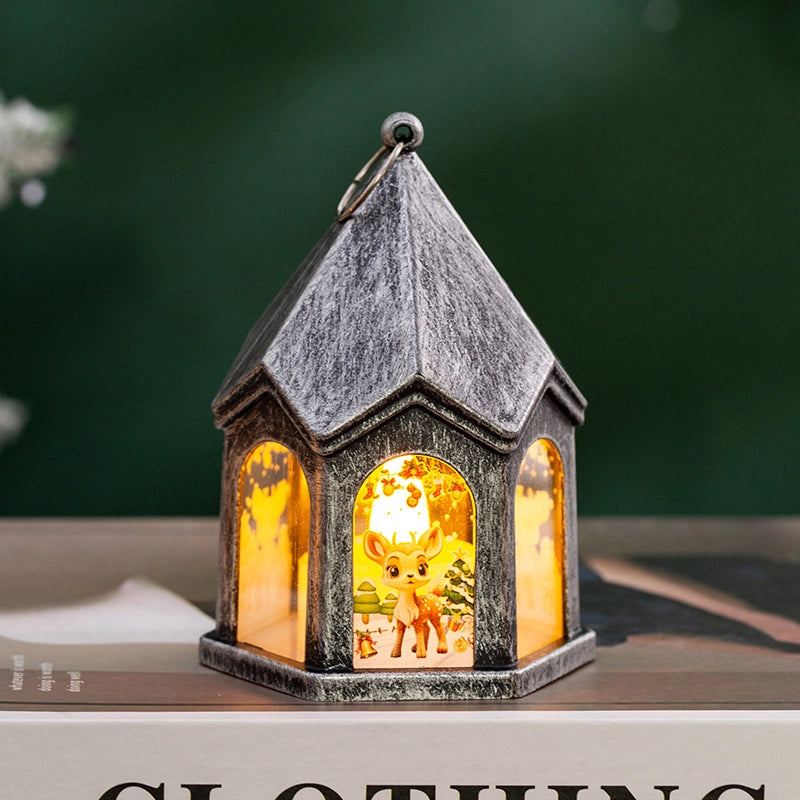 Christmas Decorations Children's Luminous Gift Retro Night Light Christmas Tree Pendant Ornaments Desktop Layout Props