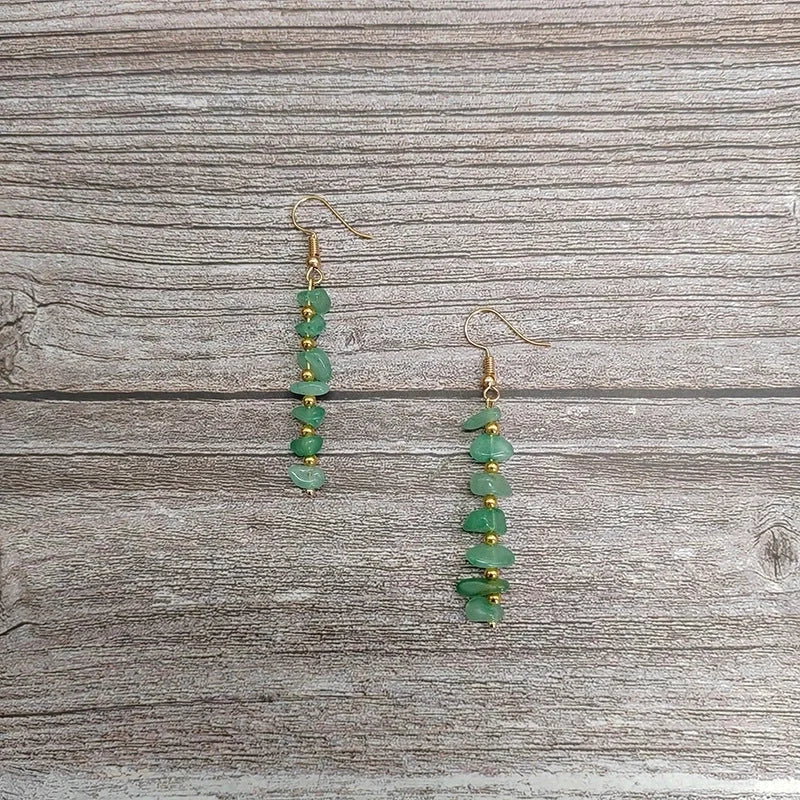 1 Pair Ethnic Style Geometric Natural Stone Drop Earrings