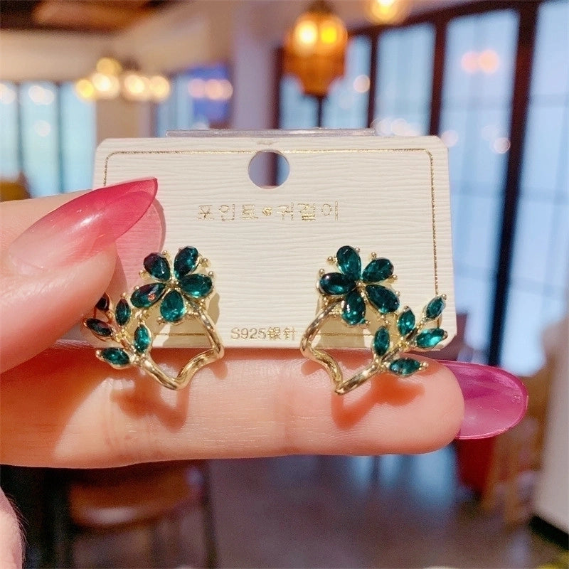 1 Pair Minimalist Geometric Plating Inlay Alloy Artificial Pearls Rhinestones Earrings