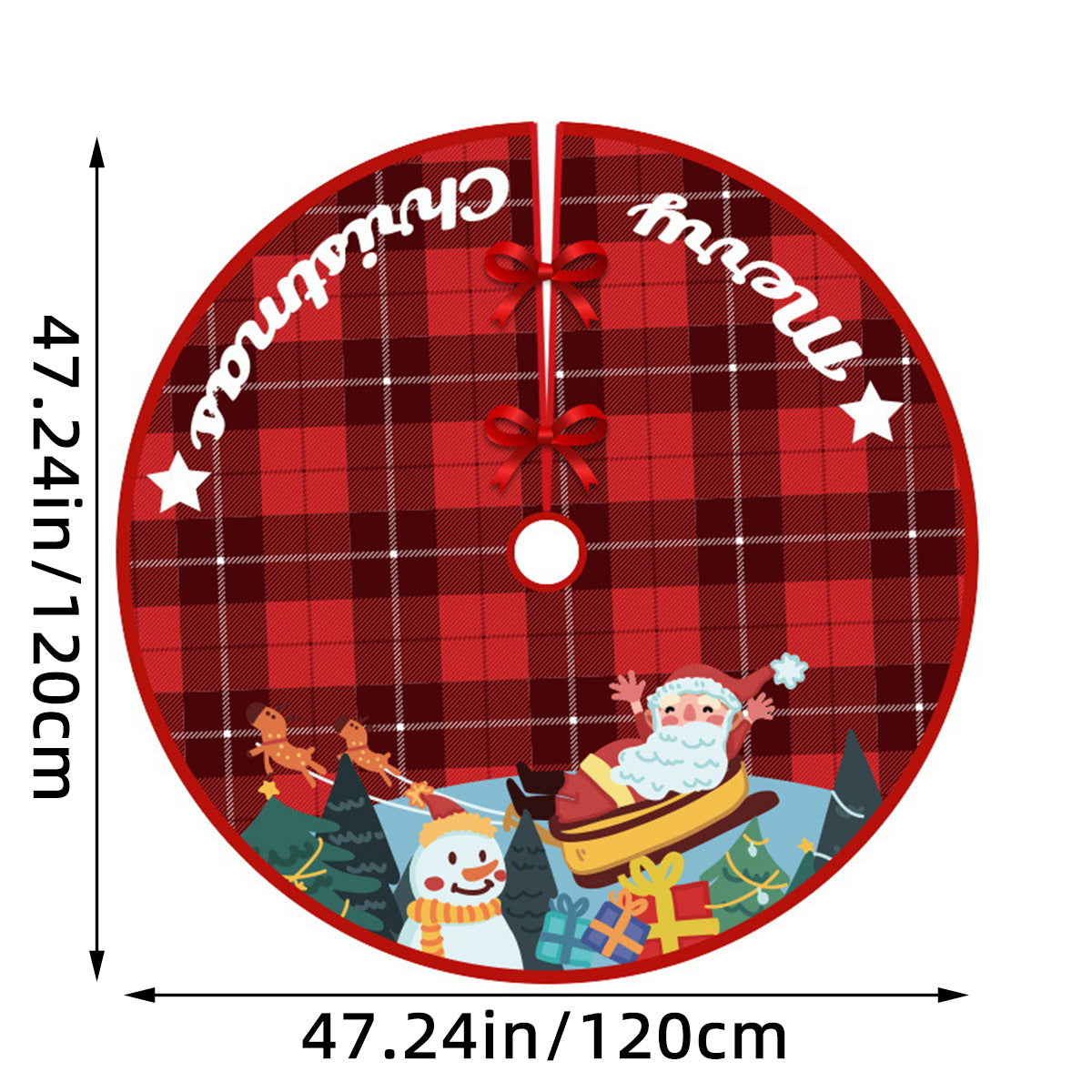 Christmas Tree Skirt Exquisite Printed Tree Base Decoration Tree Skirt Christmas Outfit