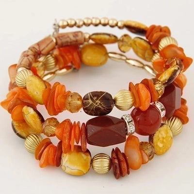 Casual Minimalist Irregular Alloy Gravel Beaded Bracelets