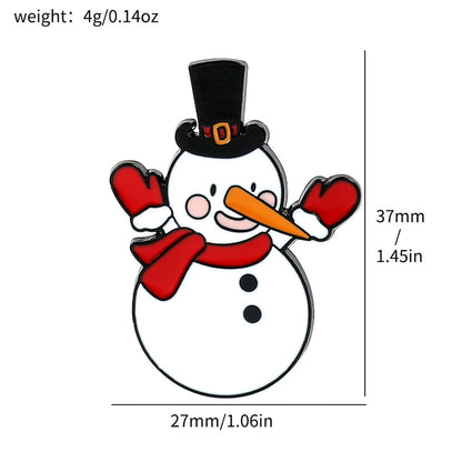 Cute Pin Christmas Tree Santa Claus Snowman Alloy Cartoon Enamel Unisex Brooches