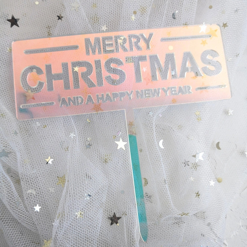 Christmas Letter Arylic Party Cake Decorating Supplies