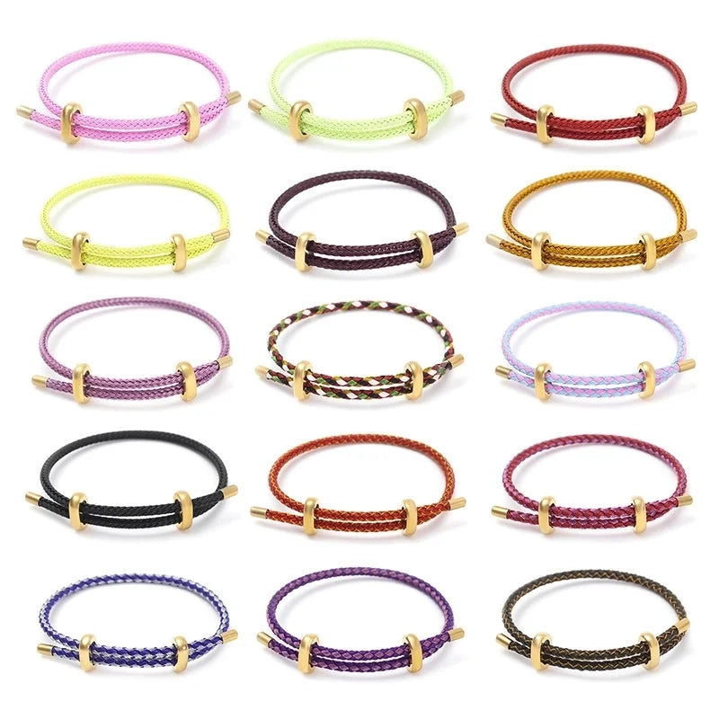 Minimalist Solid Color 304 Stainless Steel Bracelets In Bulk