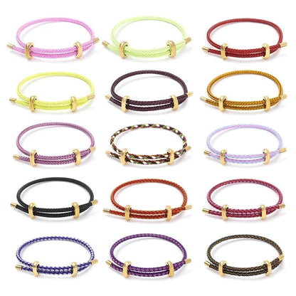 Minimalist Solid Color 304 Stainless Steel Bracelets In Bulk