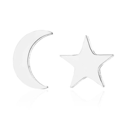 Minimalist Christmas Tree Heart Shape Elk Stainless Steel Plating Hollow Out Ear Studs 1 Pair