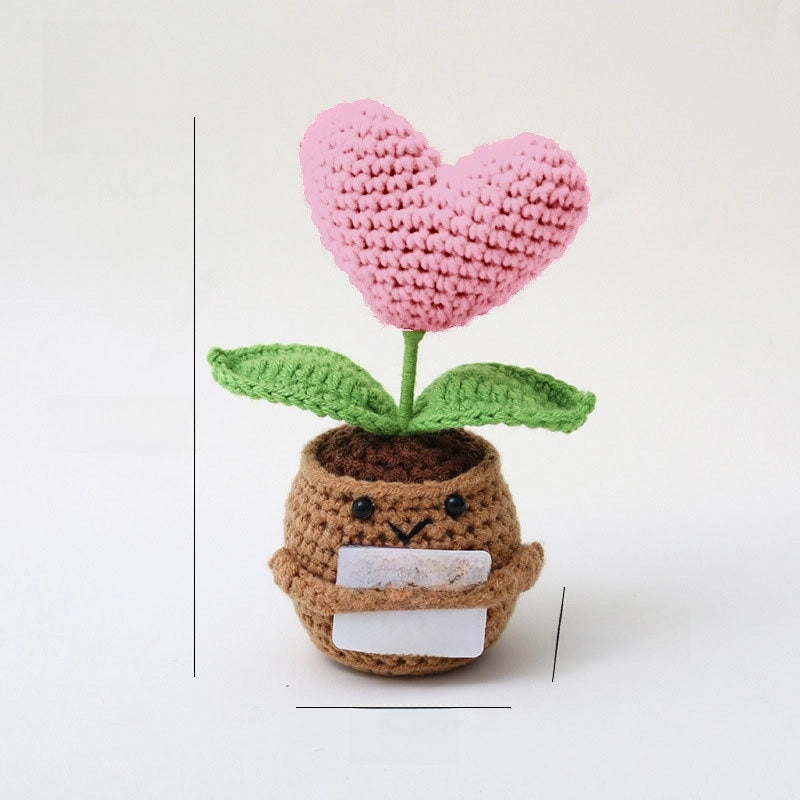 Cute Fruit Heart Shape Flower Yarn Daily Decorations Table Decoration