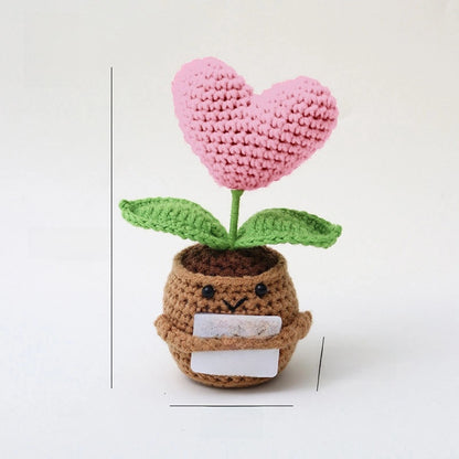 Cute Fruit Heart Shape Flower Yarn Daily Decorations Table Decoration