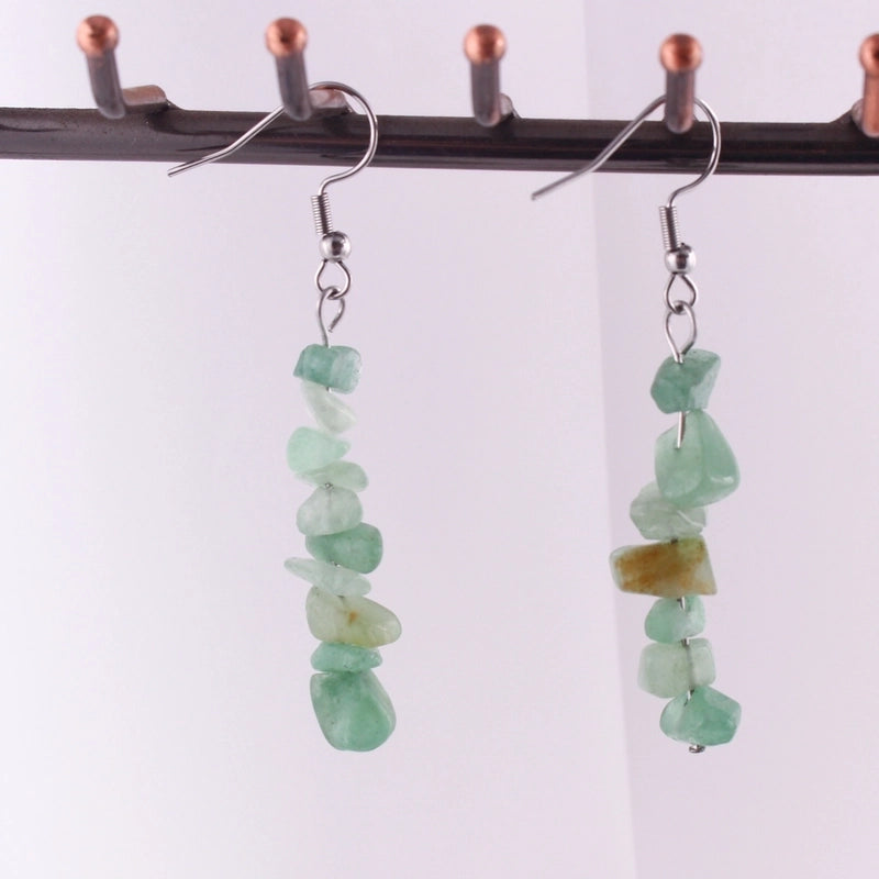 Fashion Irregular Natural Stone Handmade Drop Earrings 1 Pair