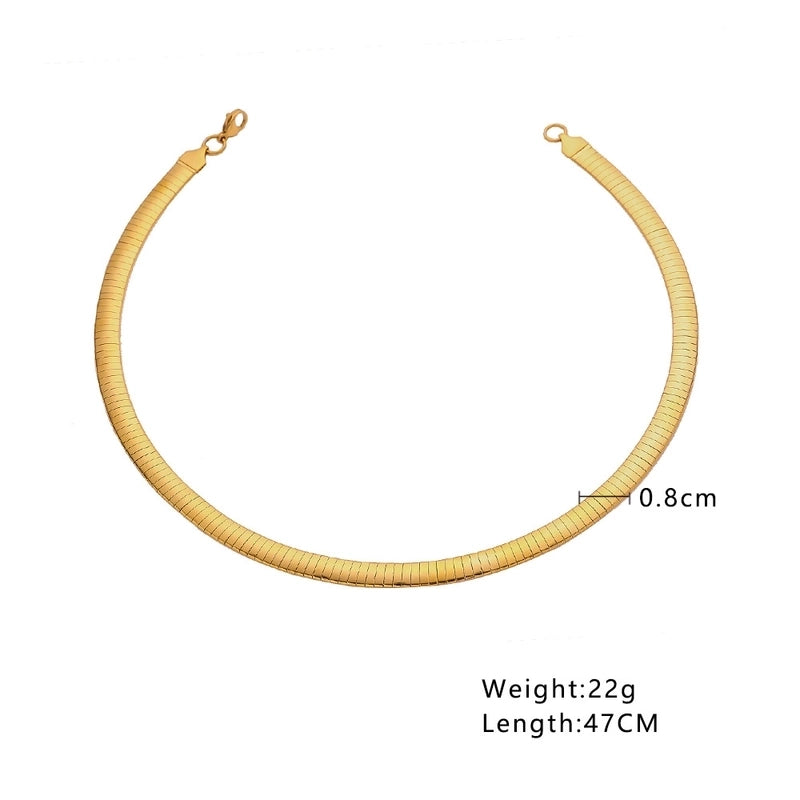 Basic Modern Style Classic Style Geometric Titanium Steel Plating Choker