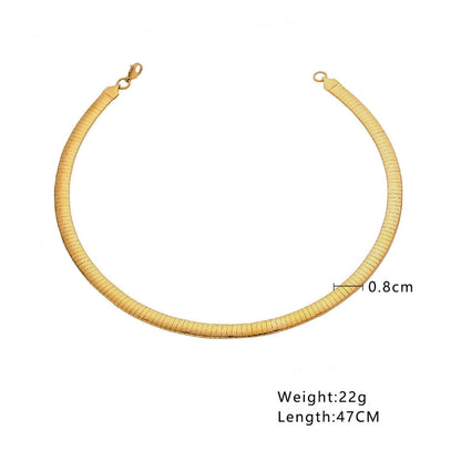 Basic Modern Style Classic Style Geometric Titanium Steel Plating Choker