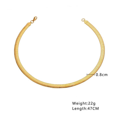 Basic Modern Style Classic Style Geometric Titanium Steel Plating Choker