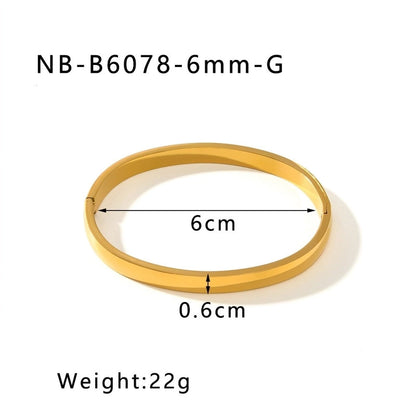 IG Style Minimalist Geometric 304 Stainless Steel Bangle In Bulk