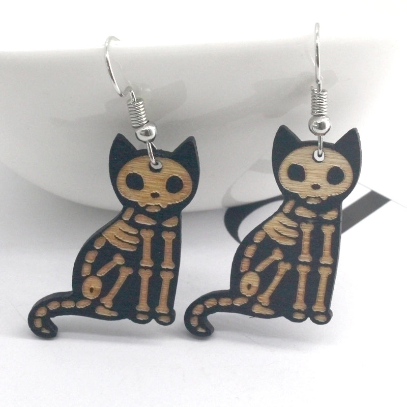 Minimalist Cat Resin Drop Earrings
