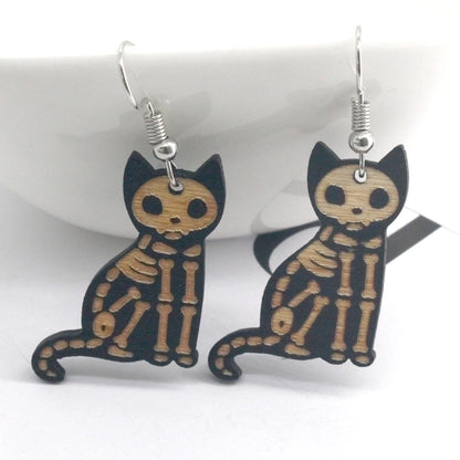 Minimalist Cat Resin Drop Earrings