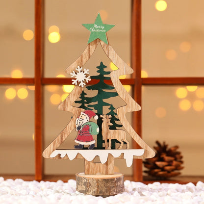 Christmas Cute Snowman Wood Party Ornaments