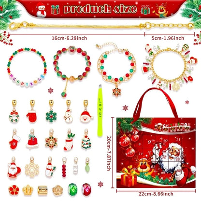 1 Set Alloy Santa Claus Christmas Socks Snowflake Pendant Chain Jewelry Accessories