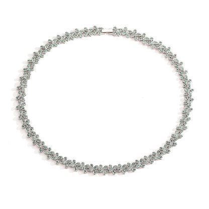 Copper 18K Gold Plated Plating Inlay Butterfly Zircon Bracelets Necklace