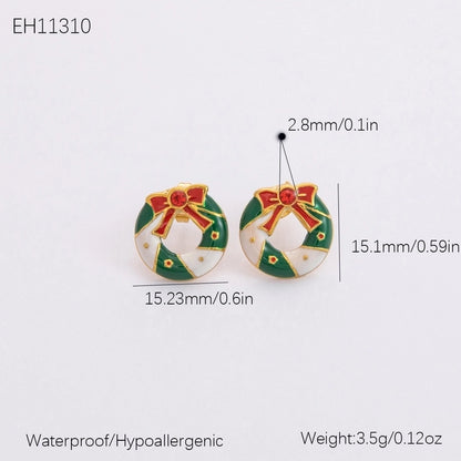 Cute Modern Style Christmas Tree Bow Knot Snowflake 304 Stainless Steel Plating Bracelets Earrings Necklace