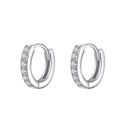 1 Pair Sweet Minimalist Round Heart Shape Bow Knot Plating Inlay Copper Zircon Silver Plated Drop Earrings