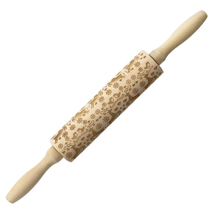 Christmas Cartoon Style Ethnic Style Elk Theaceae/Muhe Rolling Pin 1 Piece