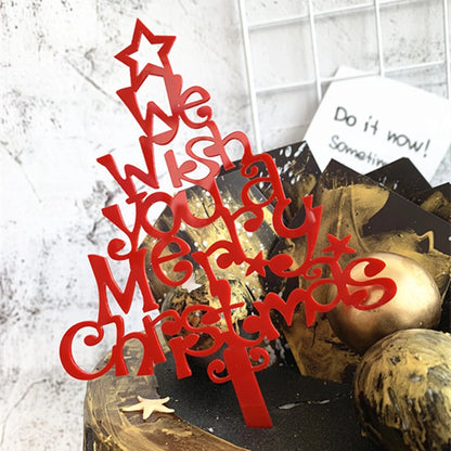 Christmas Letter Arylic Party Cake Decorating Supplies