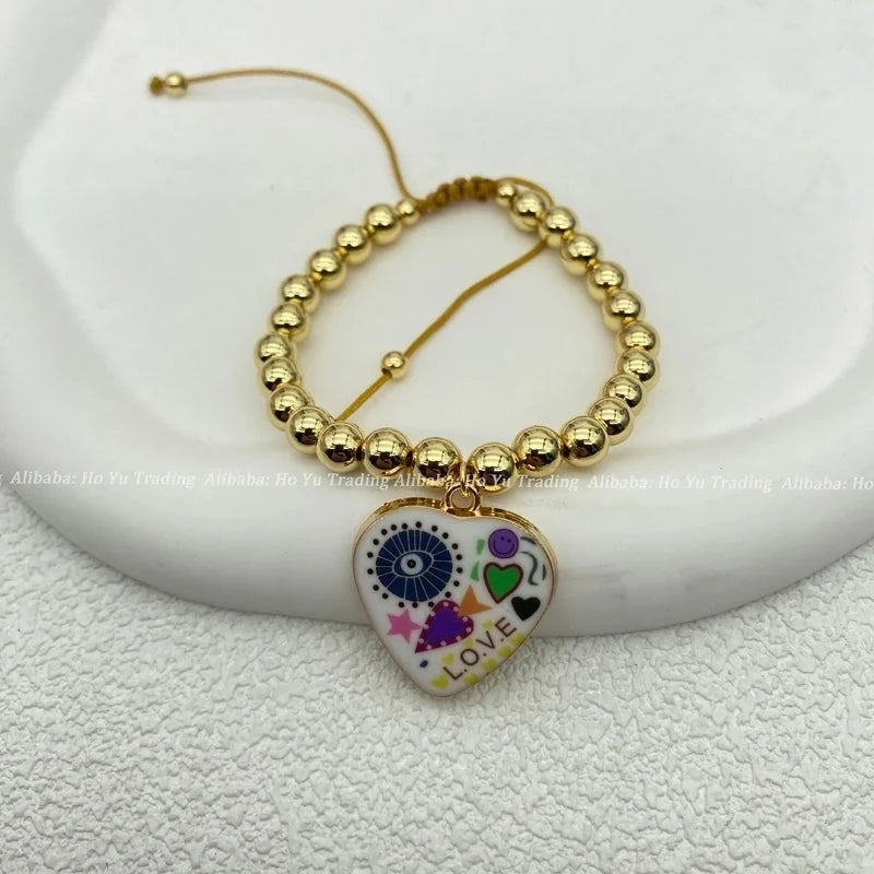 ALLOY Copper Alloy Rose Beaded Bracelets Bracelets, Bangles