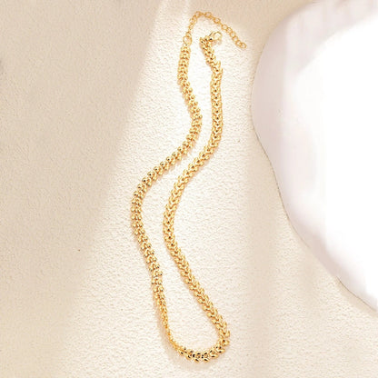 Sweet Water Droplets Heart Shape Gold Plated Artificial Crystal Copper Necklace