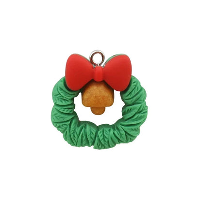 DIY Jewelry Accessories Resin Christmas Series Pendant Christmas Snowflake Hat Bear Key Chain Pendant Pendant