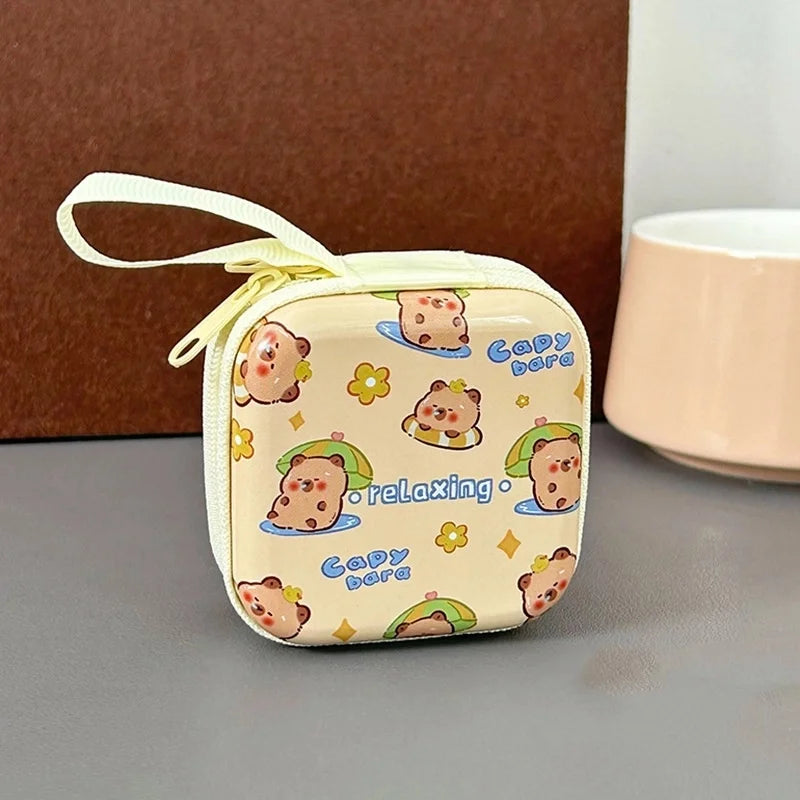 Unisex Animal Christmas Hat Tinplate Zipper Coin Purses