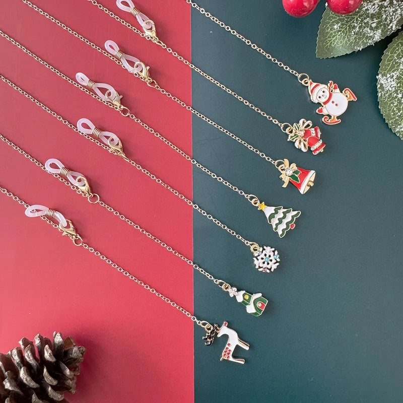 Vacation Christmas Tree Alloy Christmas Women's Glasses Chain