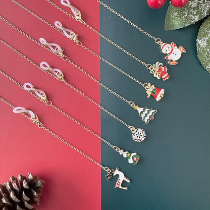 Vacation Christmas Tree Alloy Christmas Women's Glasses Chain