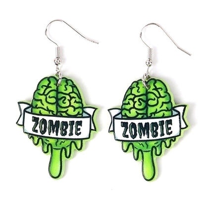 1 Pair Original Design Letter Printing Arylic Drop Earrings