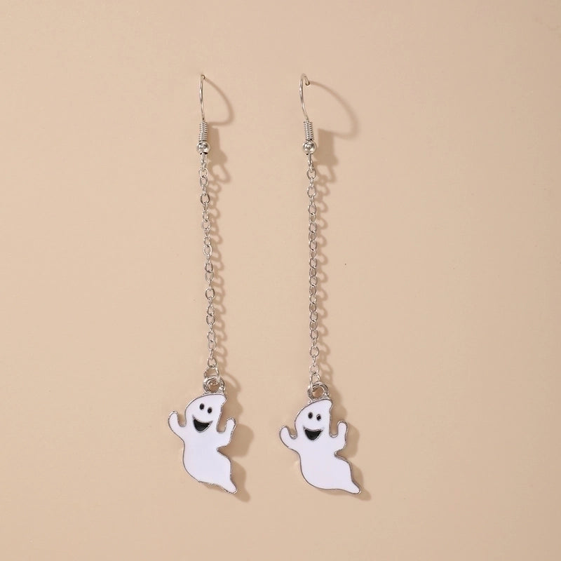 New Halloween Funny Pumpkin Ghosts Exaggerated Acrylic Earrings