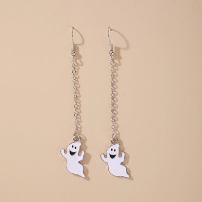 New Halloween Funny Pumpkin Ghosts Exaggerated Acrylic Earrings