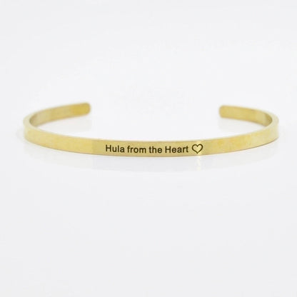 Minimalist Letter Stainless Steel Bangle