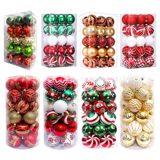 6cm30 Christmas Decorations Electroplated Plastic Painted Ball Christmas Ball Suit Ball Pendant