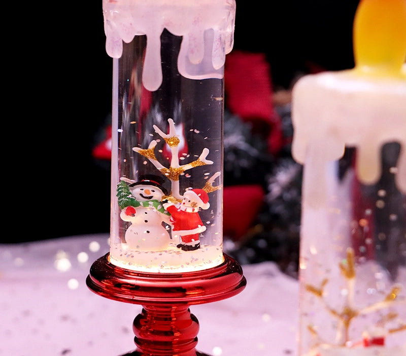 Christmas Cartoon Style Santa Claus Snowman Resin Holiday Daily